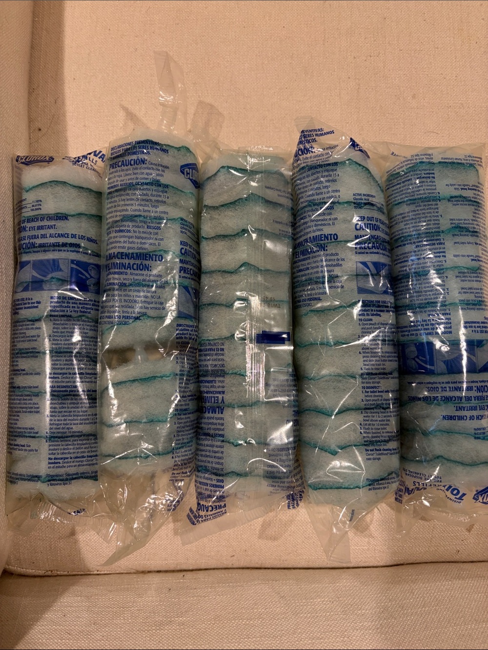lot of 45 new scrubbing pads refills for disposable clorox toilet wand